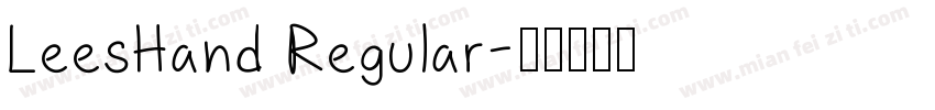 LeesHand Regular字体转换